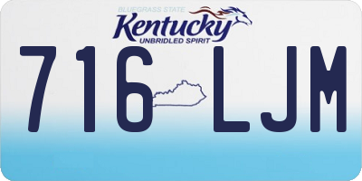 KY license plate 716LJM