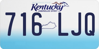 KY license plate 716LJQ