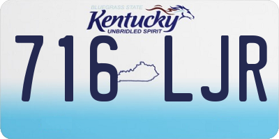 KY license plate 716LJR