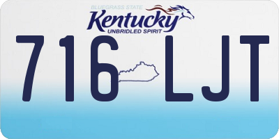 KY license plate 716LJT