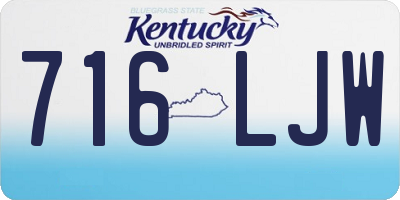 KY license plate 716LJW