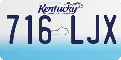 KY license plate 716LJX