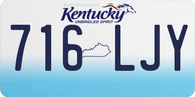 KY license plate 716LJY