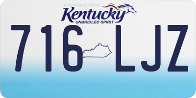 KY license plate 716LJZ