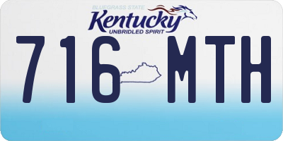 KY license plate 716MTH