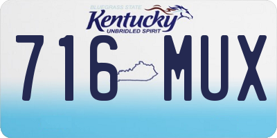 KY license plate 716MUX