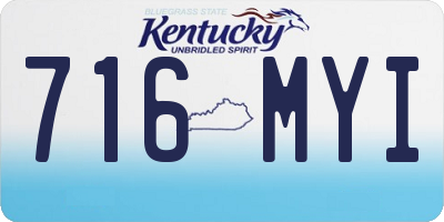 KY license plate 716MYI