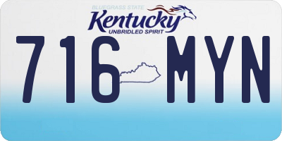 KY license plate 716MYN
