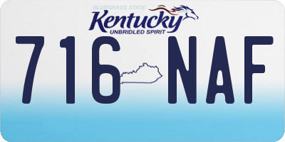 KY license plate 716NAF