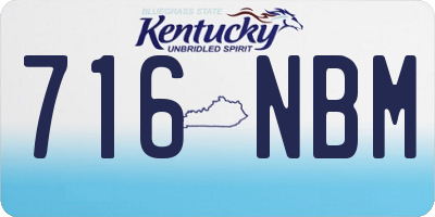 KY license plate 716NBM