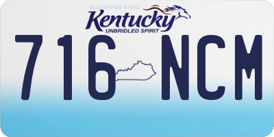 KY license plate 716NCM