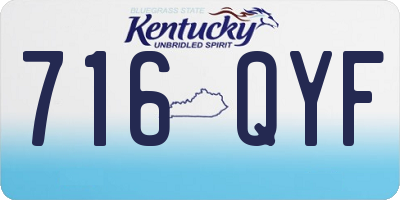 KY license plate 716QYF