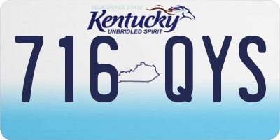KY license plate 716QYS