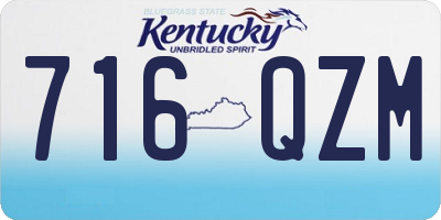 KY license plate 716QZM