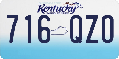 KY license plate 716QZO