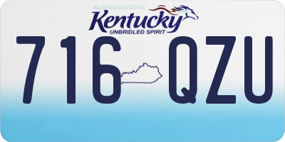 KY license plate 716QZU