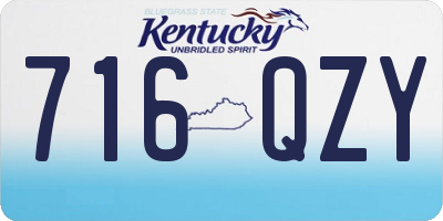 KY license plate 716QZY