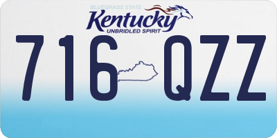 KY license plate 716QZZ