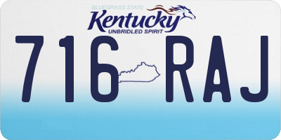 KY license plate 716RAJ