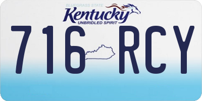 KY license plate 716RCY