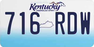 KY license plate 716RDW