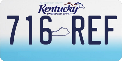 KY license plate 716REF