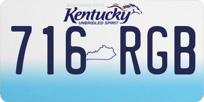 KY license plate 716RGB