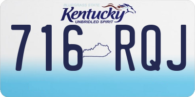 KY license plate 716RQJ