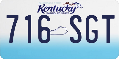 KY license plate 716SGT