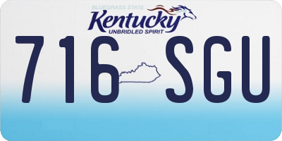KY license plate 716SGU