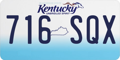 KY license plate 716SQX