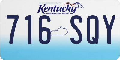 KY license plate 716SQY