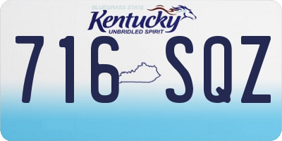 KY license plate 716SQZ