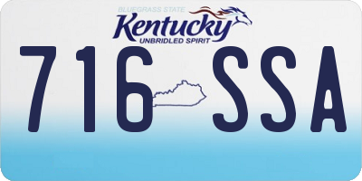 KY license plate 716SSA