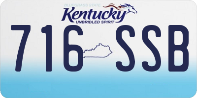 KY license plate 716SSB