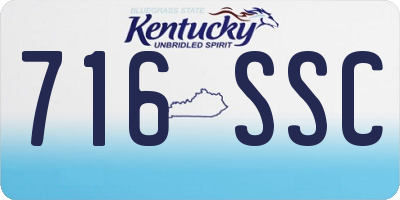 KY license plate 716SSC
