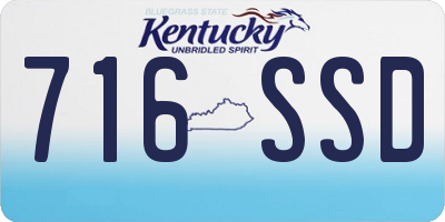 KY license plate 716SSD