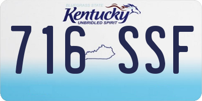 KY license plate 716SSF