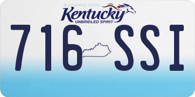 KY license plate 716SSI