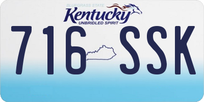 KY license plate 716SSK