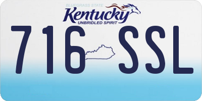 KY license plate 716SSL