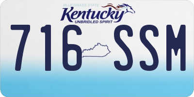KY license plate 716SSM