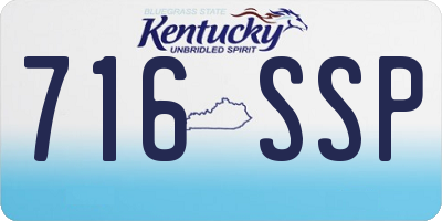 KY license plate 716SSP