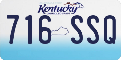 KY license plate 716SSQ