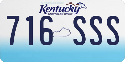 KY license plate 716SSS