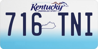 KY license plate 716TNI
