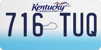 KY license plate 716TUQ