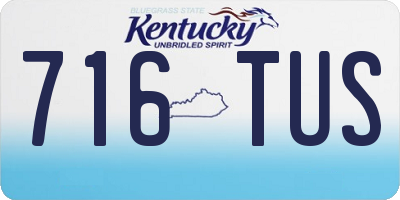 KY license plate 716TUS