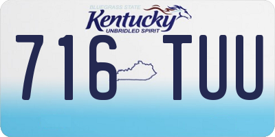 KY license plate 716TUU