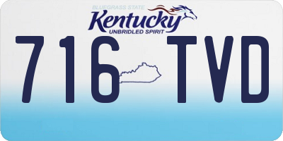 KY license plate 716TVD